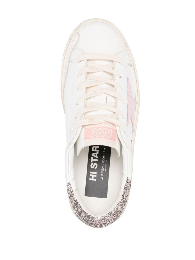 Golden Goose Hi Star Leather Sneakers