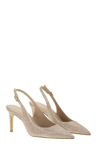 Stuart Weitzman Stuart Power - Metallised Fabric Slingback