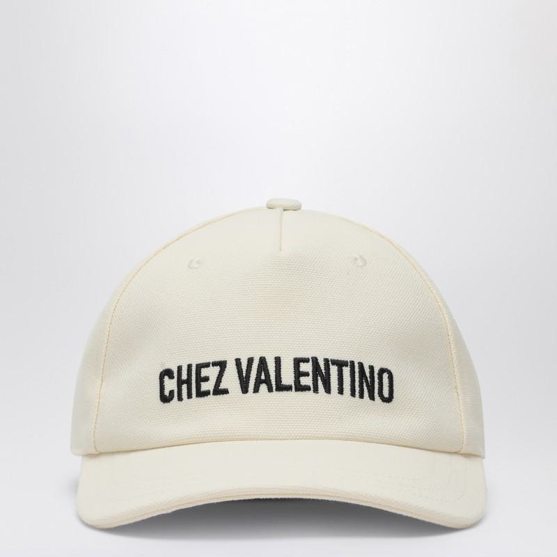 Valentino Garavani Chez Valentino Garavani Ivory Baseball Cap
