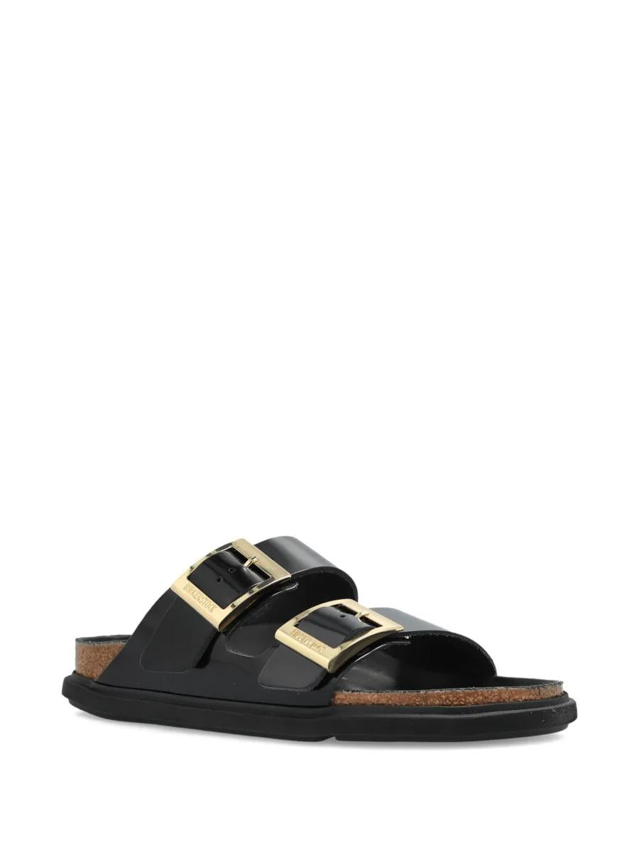 Birkenstock Arizona Droplet Buckle Shiny Leather Sandals Shoes