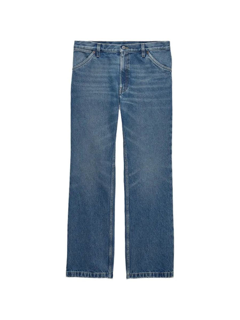 Prada Tight Fit And Regular Waist Washed Denim Jeans Clothing