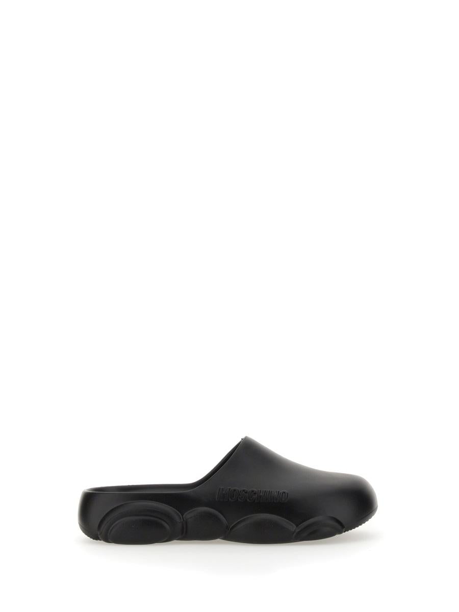 Moschino Rubber Teddy Sole Mules