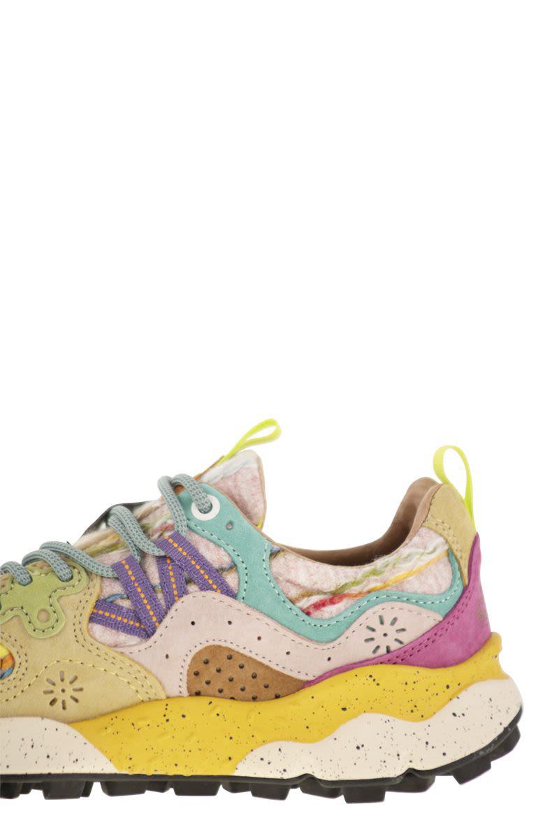 Flower Mountain Yamano 3 - Sneakers In Suede And Technical Fabric