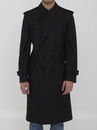 Long Trench Coat In Silk Blend