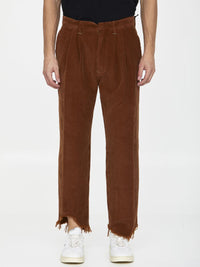 Cognac Velvet Trousers