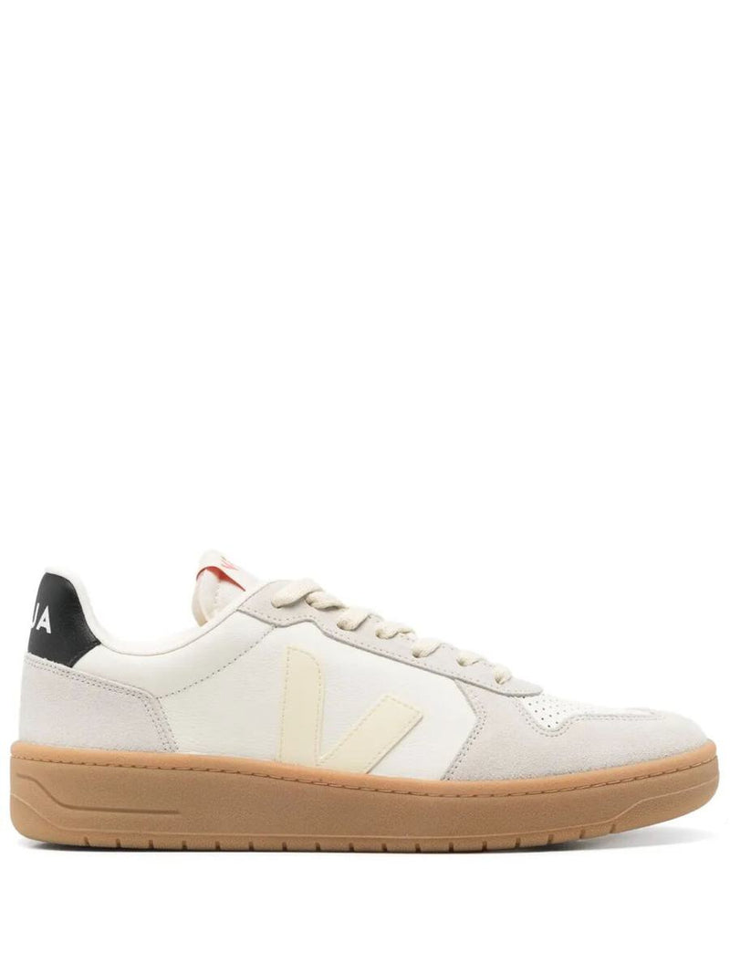 Veja V-82 Grained Leather Pure Sneakers Shoes