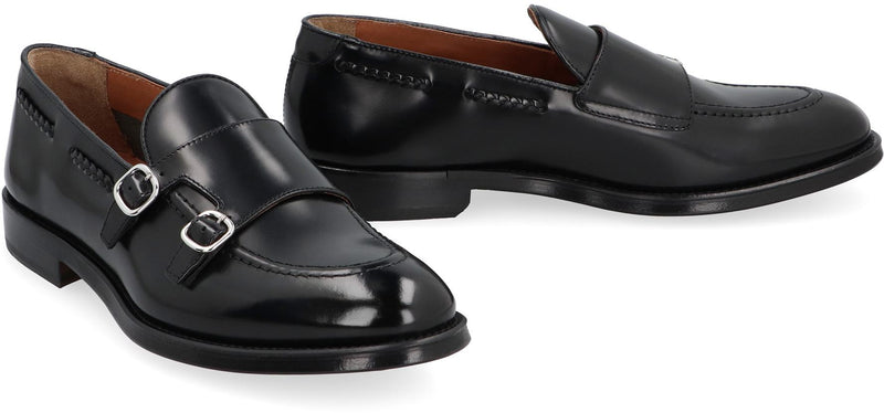 Doucal's Leather Monk-Strap Shoes