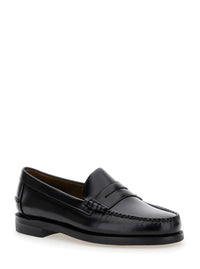Black Pull-On Loafers In Leather Man