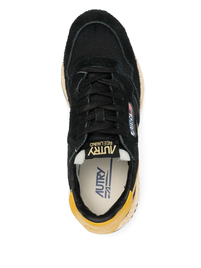 Autry Medalist Sneakers Yellow And Black Suede