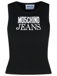 Moschino Jeans Black Viscose Blend Tank Top