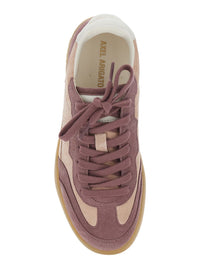 'Dice T-Toe' Pink Low Top Sneakers With Contrasting Heel With Logo Lettering In Suede Woman