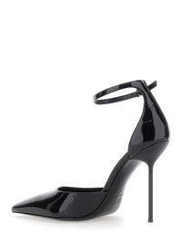 'Lidia' Bordeaux Slingback Pumps With Buckle Strap Closure And High Stiletto Heel In Patent Leather Woman