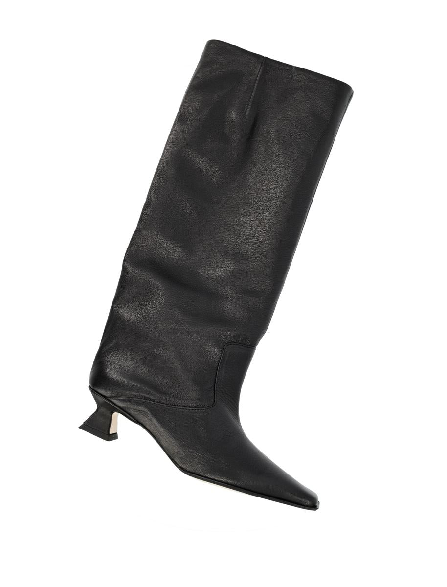 Miista Effie Black Leather Knee Boot