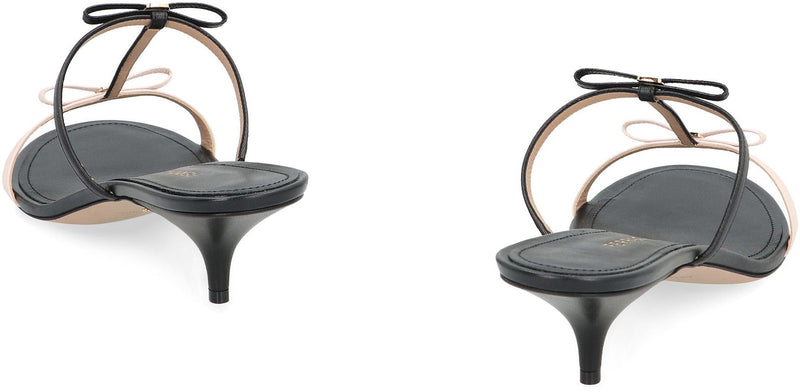 Salvatore Ferragamo Mini Bow Leather Mules