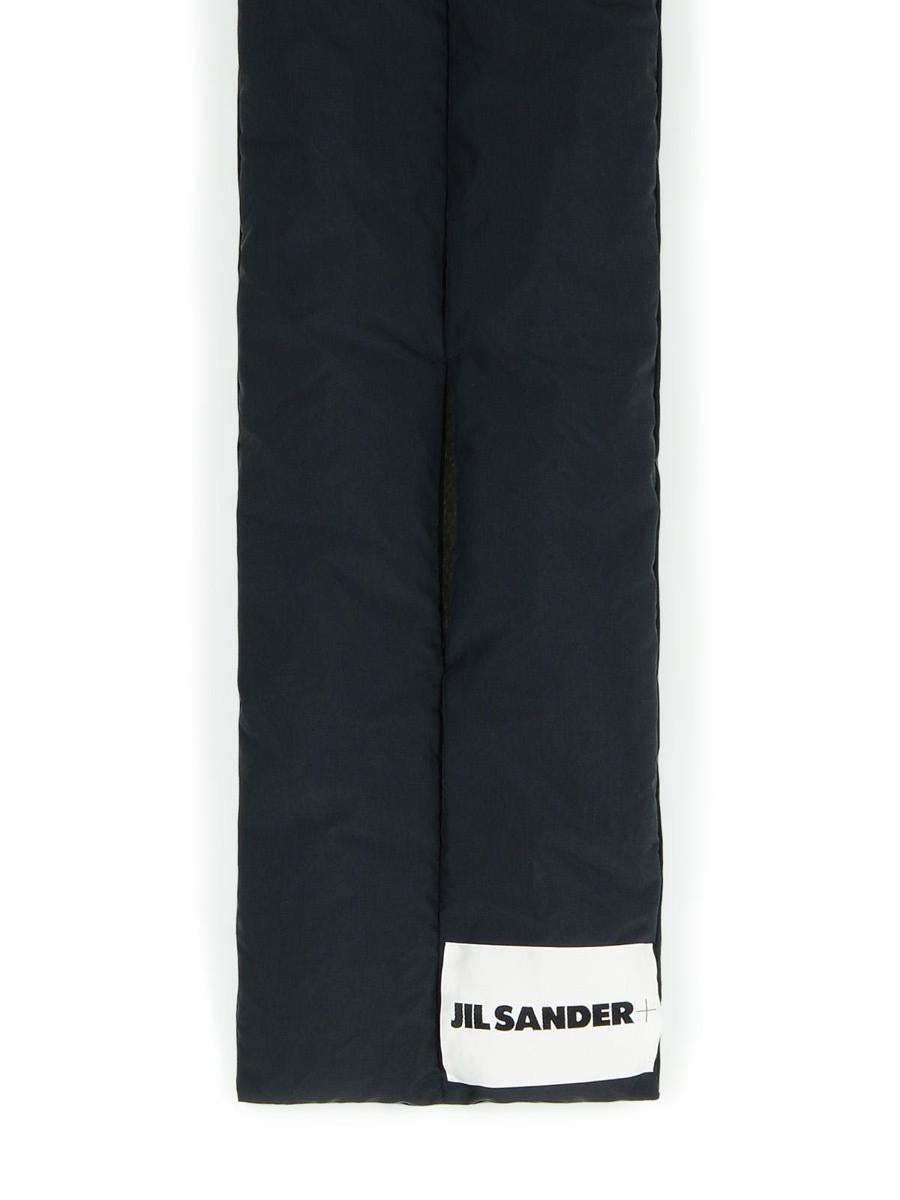 Jil Sander Black Polyester Scarf