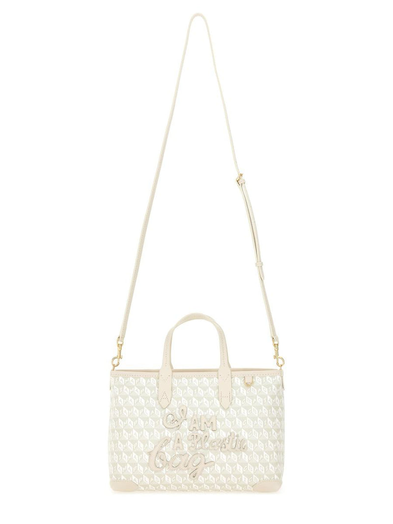 Anya Hindmarch Xs Tote Bag With "I Am A Plastic Bag" Pattern