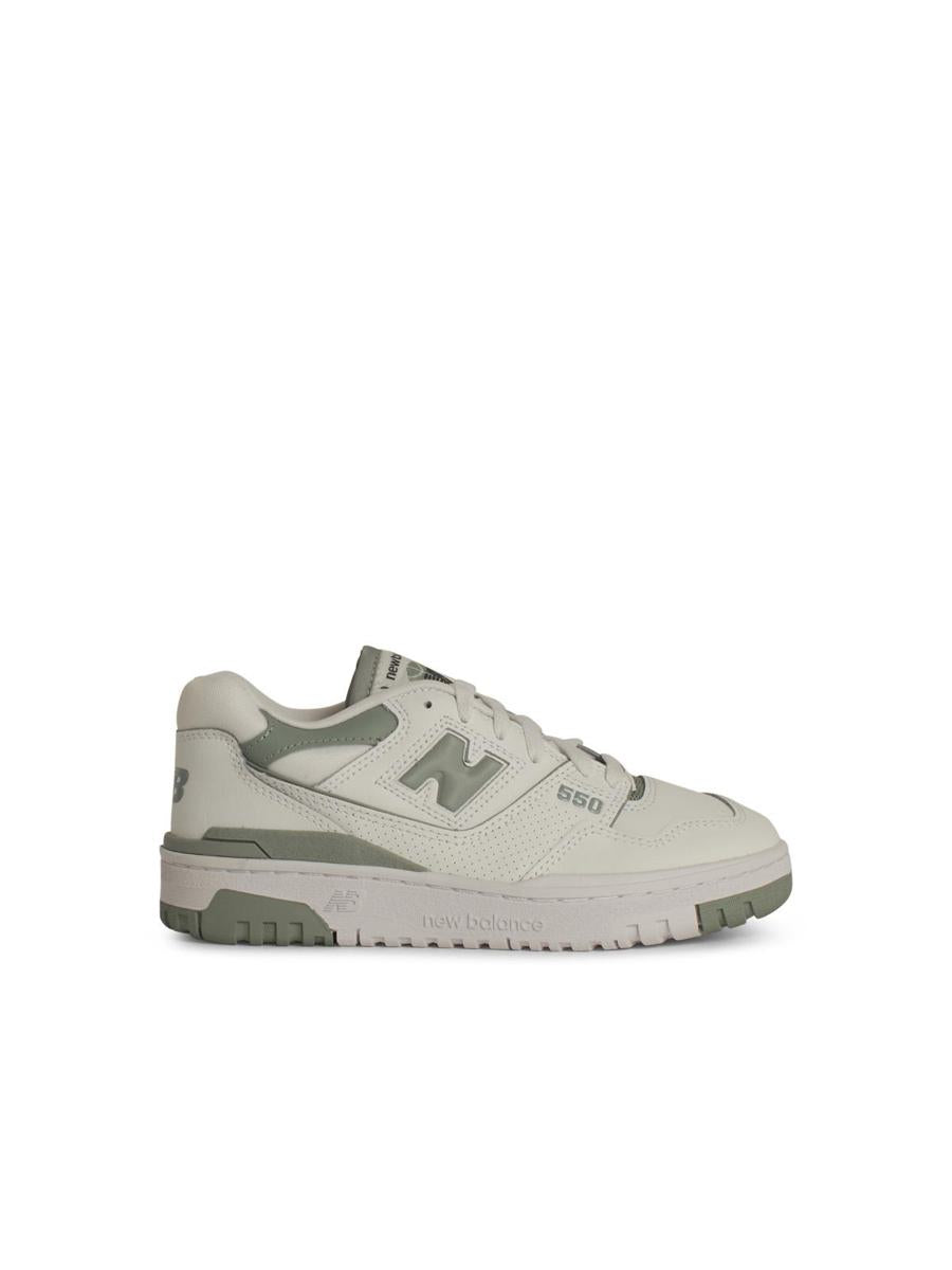 New Balance '550' White Leather Sneakers