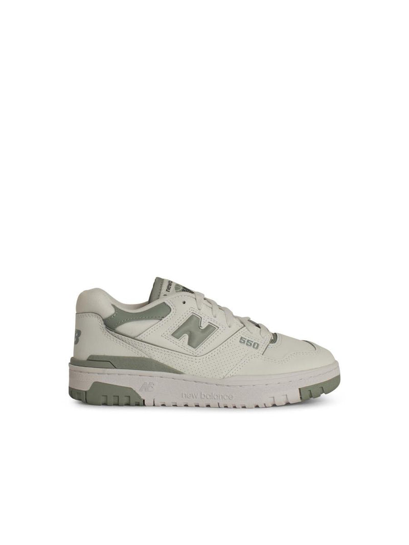New Balance '550' White Leather Sneakers