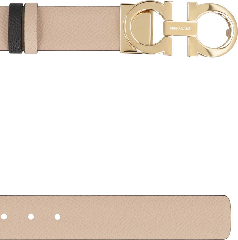 Salvatore Ferragamo Gancini Reversible Leather Belt