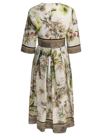 Elie Saab Printed Cotton Midi Dress Foulard40 Printed Cotton