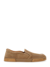 'Portofino' Brown Sneakers With Logo Lettering On The Sole In Suede Woman