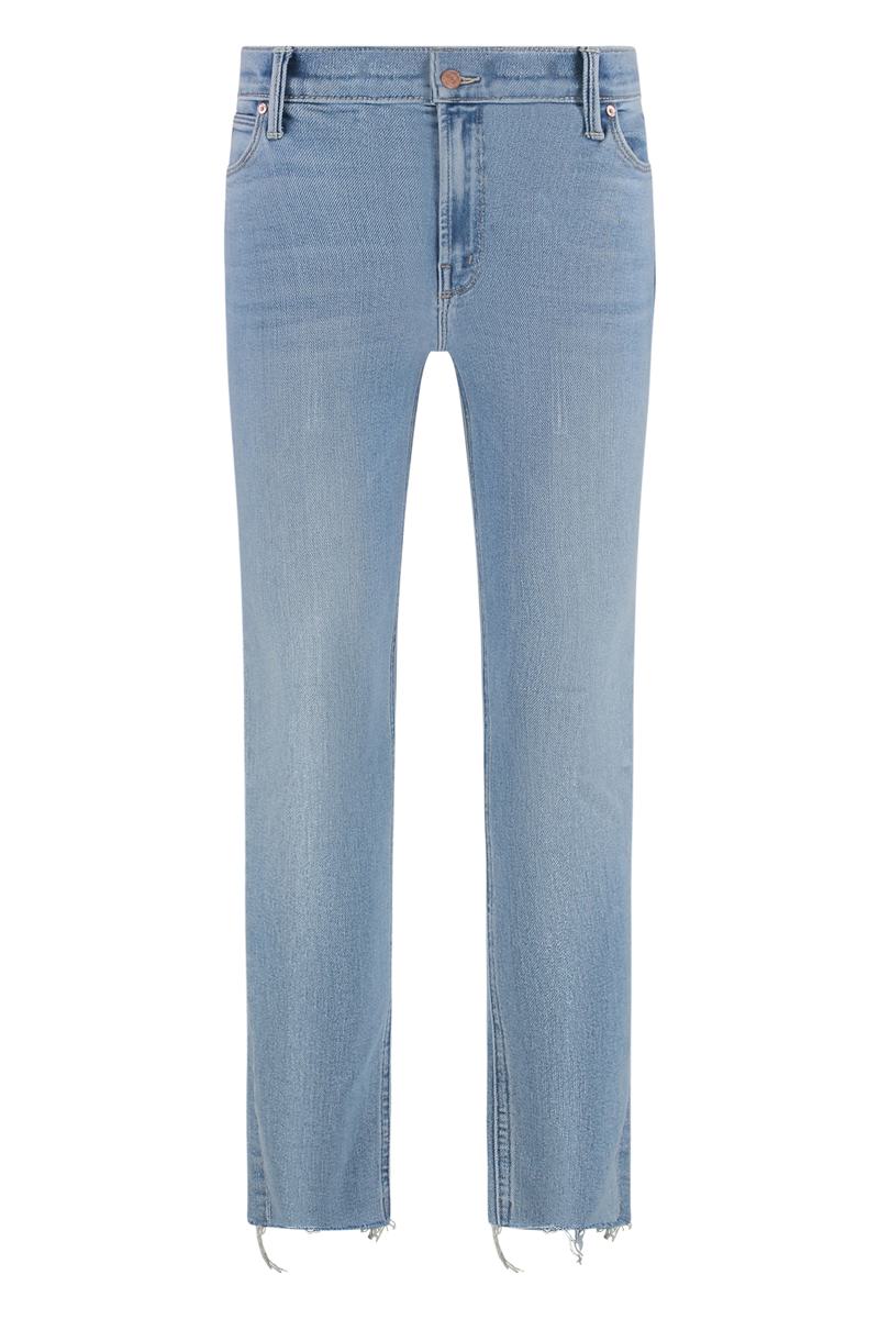 Mother Dazzler Ankle Fray Straight Leg Jeans