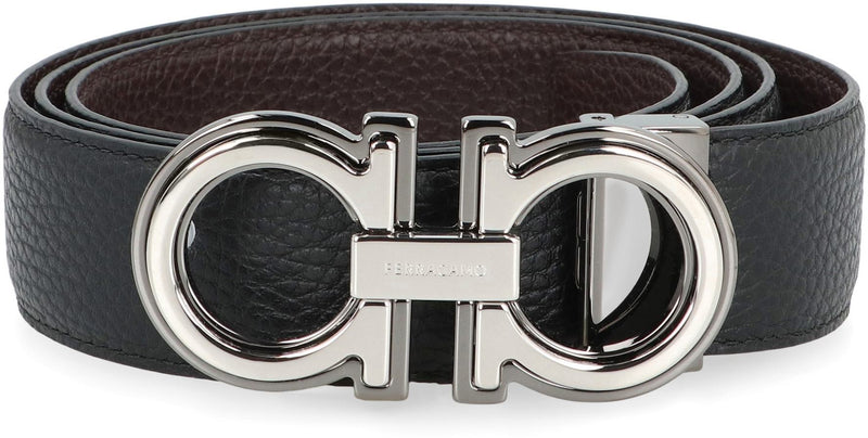 Salvatore Ferragamo Gancini Reversible Leather Belt