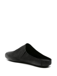 Uma Wang Leather Slippers With Square Toe