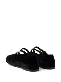 Prada Velvet-Finish Ballerina Shoes