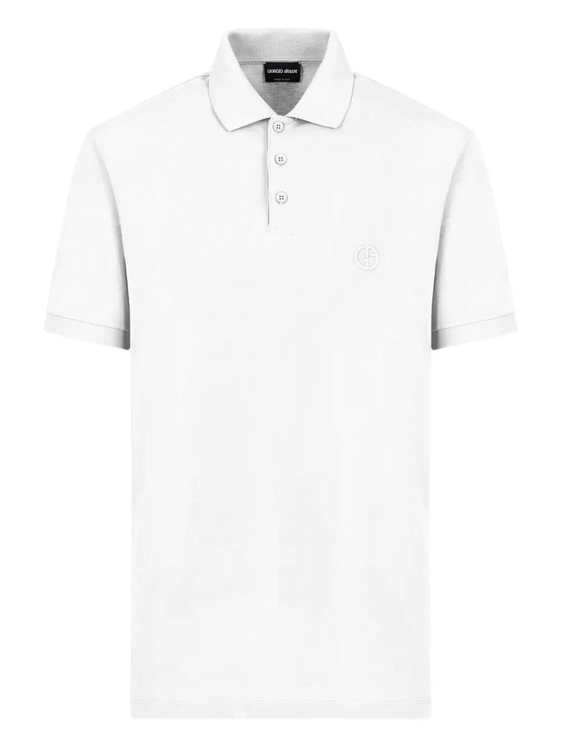 Giorgio Armani Stretch Cotton Pique Polo Shirt Clothing