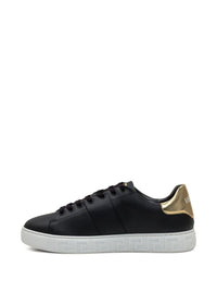 Versace Black Sneakers With Gold Detail