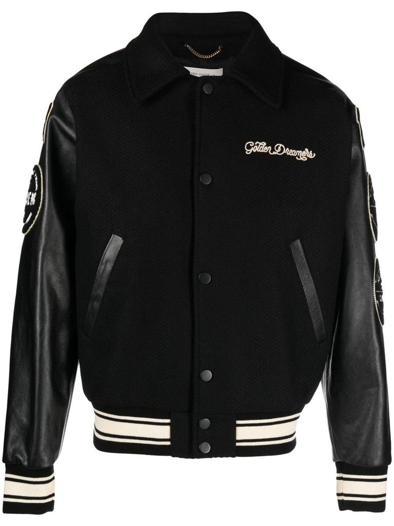 Golden Goose Wool And Leather Bomber Jacket