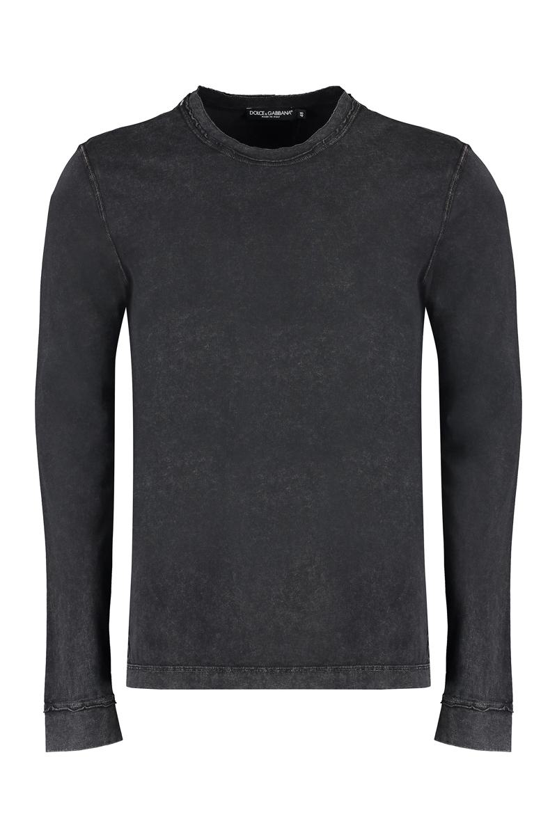 Dolce & Gabbana Long Sleeve Cotton T-Shirt