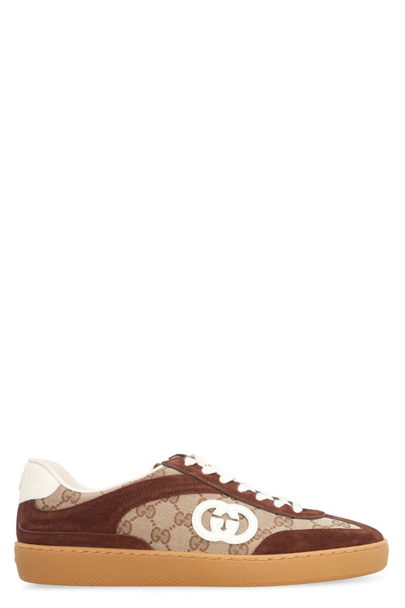 Gucci Fabric And Leather Sneakers