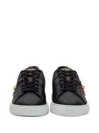Versace Black Sneakers With Gold Detail