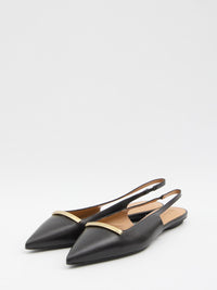 Leather Slingback Ballerinas