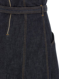 Self-Portrait 'Indigo Denim Bandeau Midi Dress' Dress