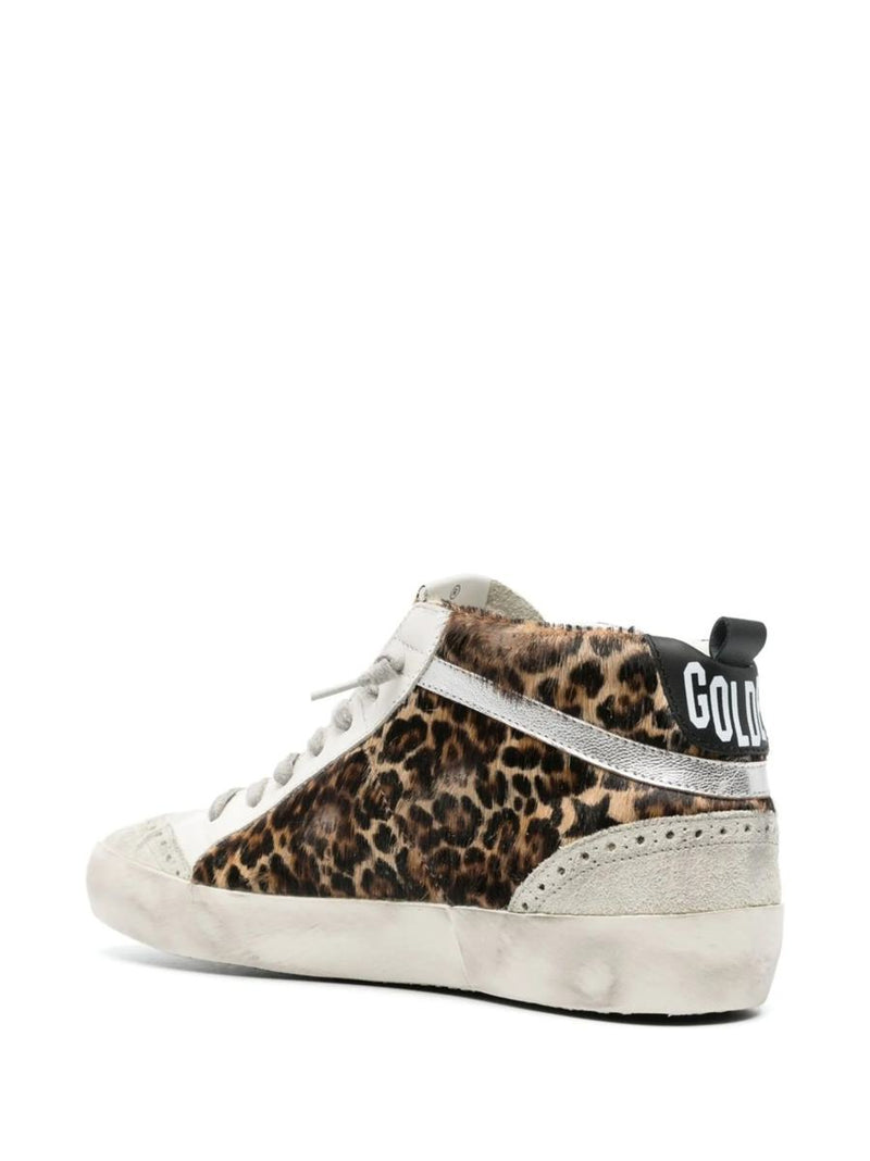 Golden Goose Mid Star Horsy Upper Suede Toe And Spur Leather Star And Heel Laminated Wave Shoes