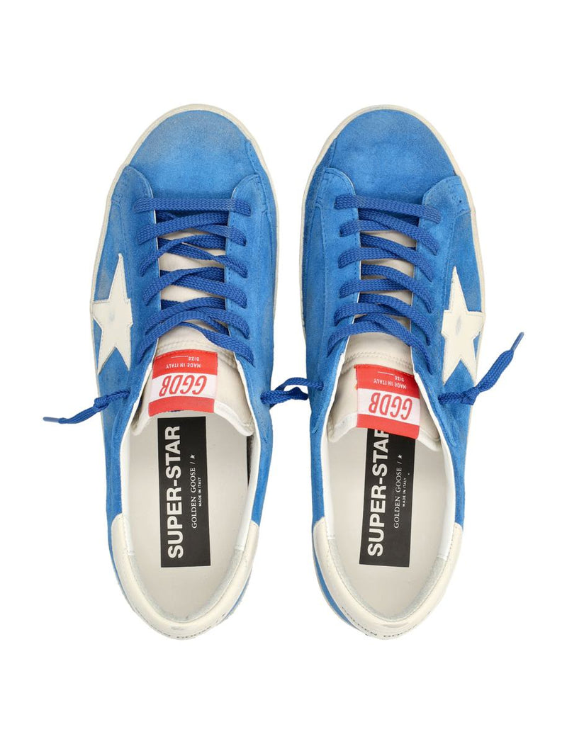 Golden Goose Super-Star Blue Sneakers