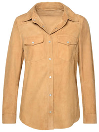 Salvatore Santoro Beige Leather Shirt