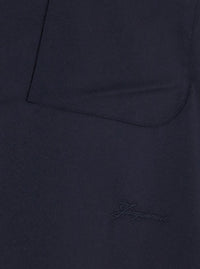 Blue Shirt With Asymmetric Design In Wool Man