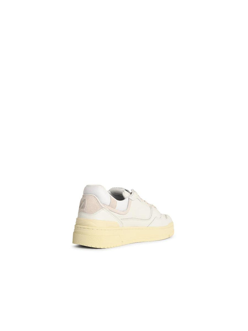 Autry 'Clc Low' White Leather And Suede Sneakers