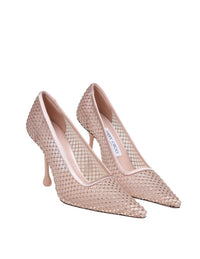 Jimmy Choo Satin And Mesh Pumps
