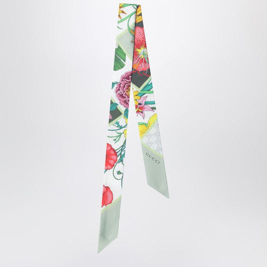 Gucci Twill Ribbon With Flora Print