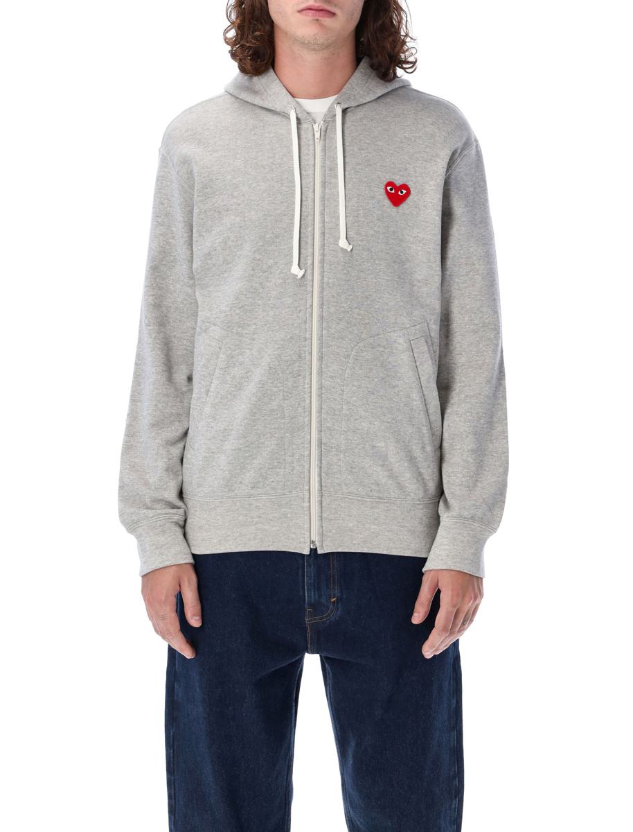 Comme Des Garçons Play Red Heart Zipped Hoodie