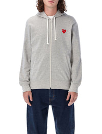 Comme Des Garçons Play Red Heart Zipped Hoodie