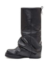 The Attico Black Leather Boot The Attico