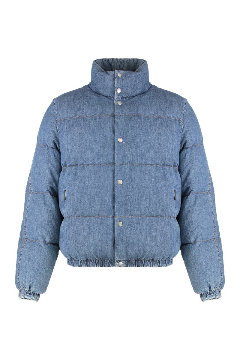 Dolce & Gabbana Puffer Jacket In Denim