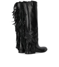 Strategia Black Fringed Boot