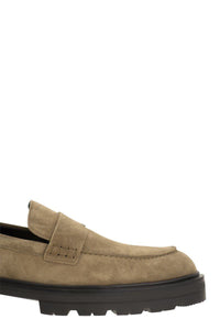 Hogan H673 Suede Moccasin With Carrarmato Bottom
